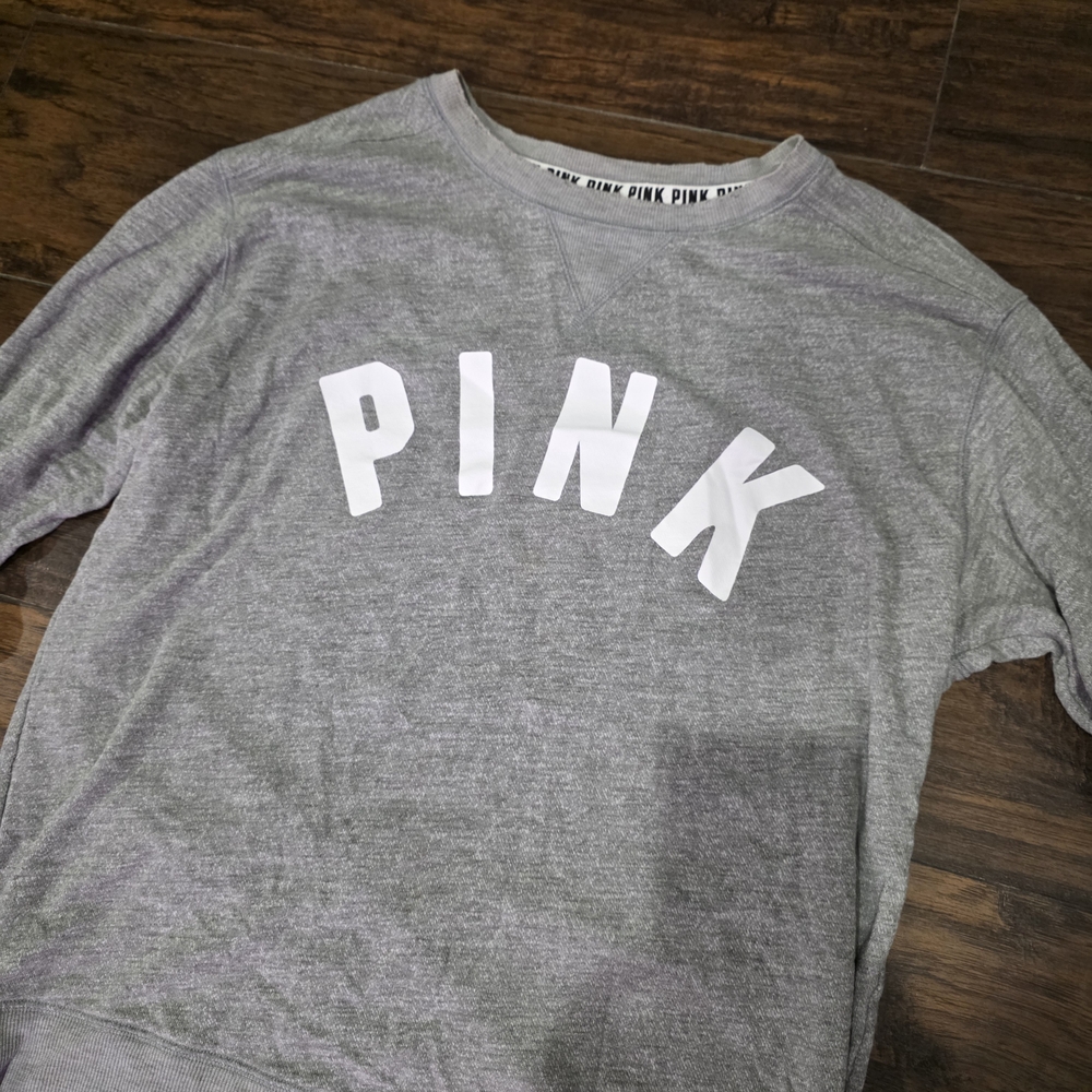 PINK Victoria's Secret Heather Gray Sweatshirt - Picture 2 of 4